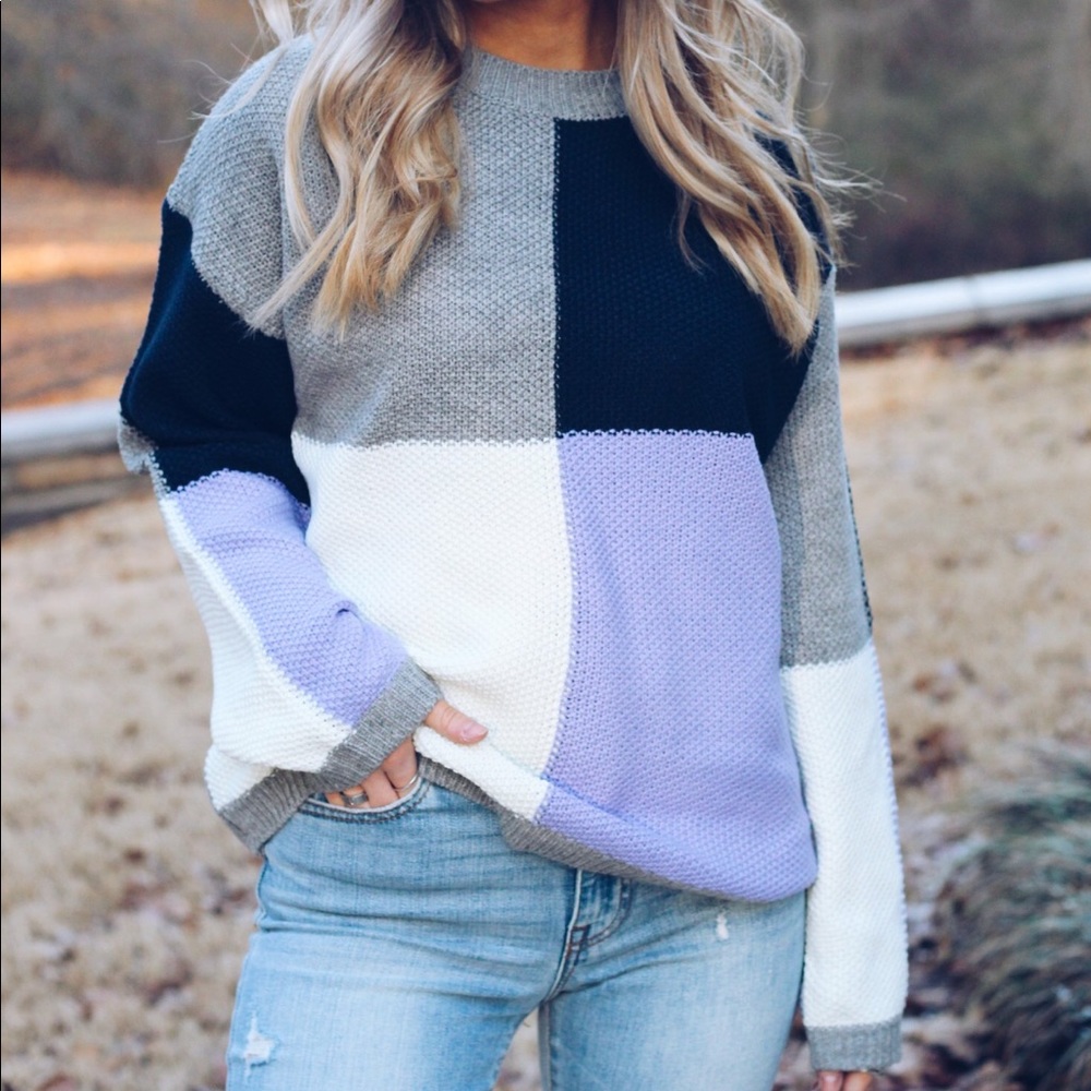 Colorblock sweater